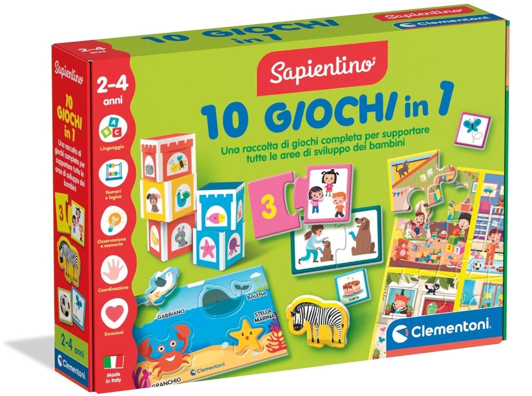 CLEMENTONI SAPIENTO - 10 GIOCHI IN 1 ,Gioco Educativo